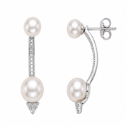 925 Silver Two in One Diamond Earrings