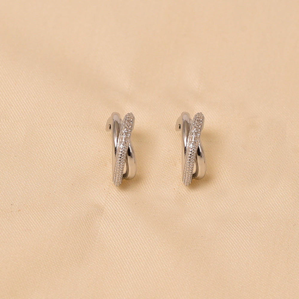 925 Silver Diamond Studded Earring for western outfits - Elyta