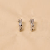 925 Silver Charm Hoop Earrings