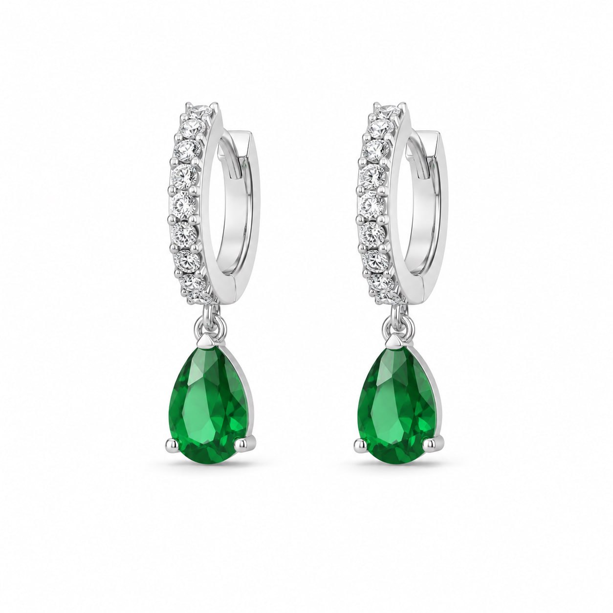 Simple Drop Hoops - Green