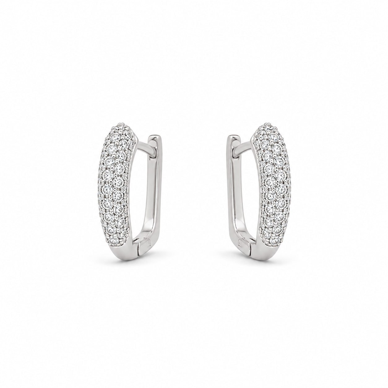 Silver Sterling D Hoop Earring