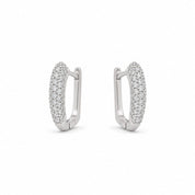 Silver Sterling D Hoop Earring